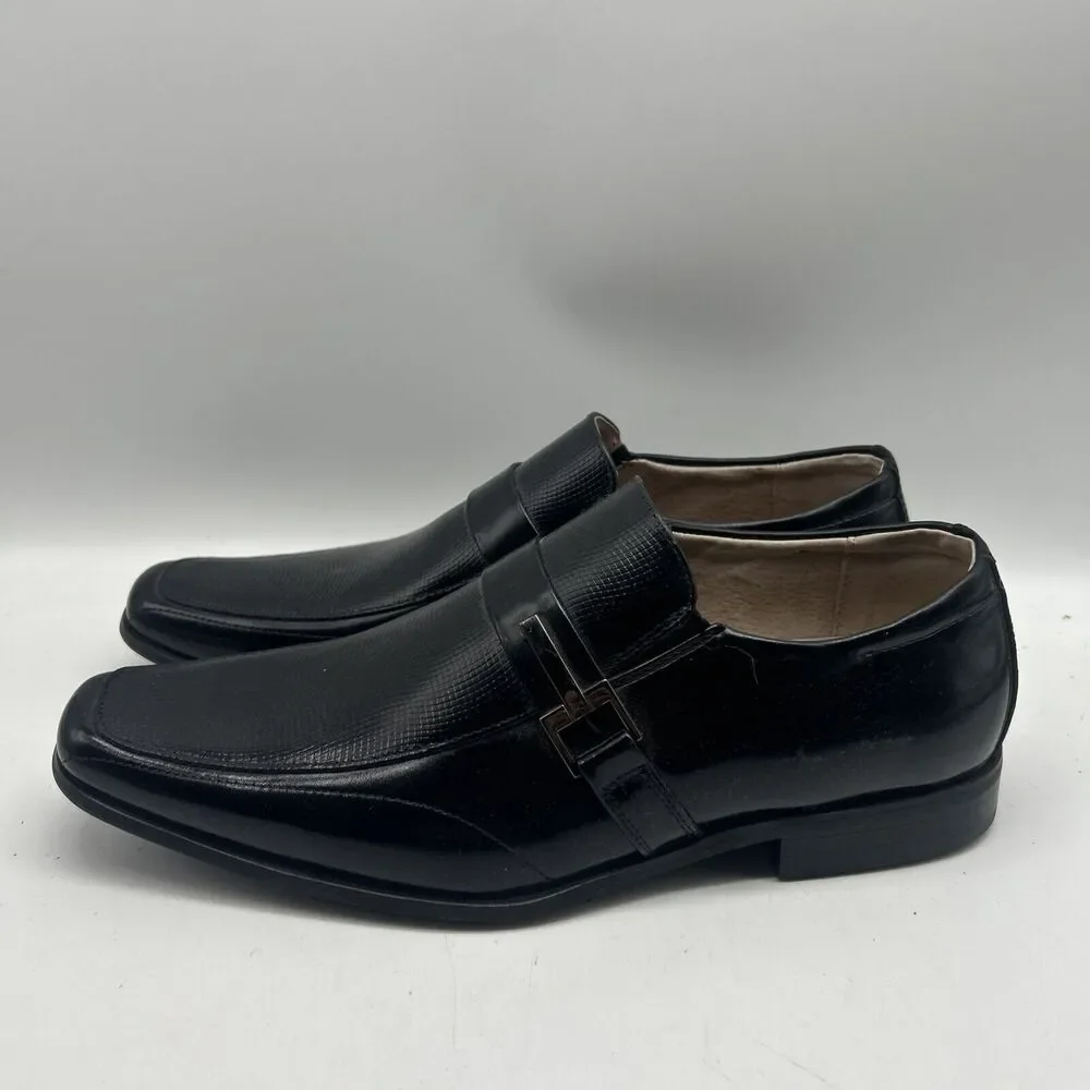 Stacy Adams Dress Shoes Mens 7.5 Black Patent Leather Gala‎ Formal